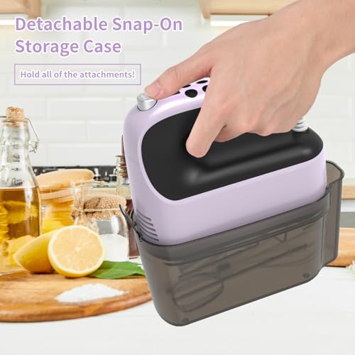 9 Speed Digital Hand Mixer Electric (Purple/Black)