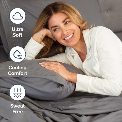 Cal King Size 4 Piece Sheet Set (06 - Dark Grey / California King)
