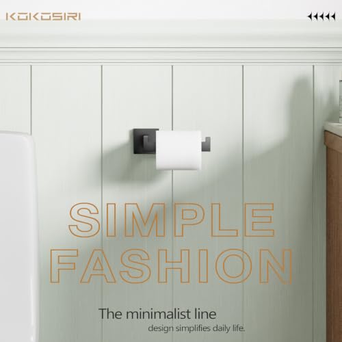 Black Toilet Paper Holders Bathroom Toilet Paper Roll Holder SUS304 Stainless Steel Contemporary Wall Mounted