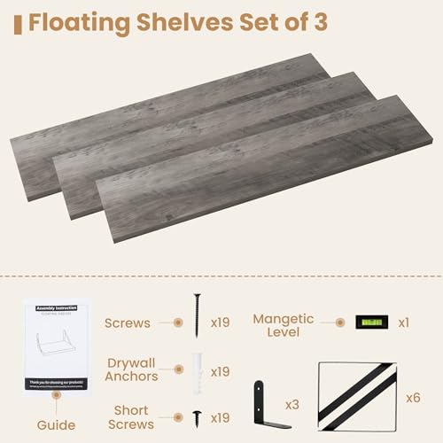 Floating Book Shelves for Wall