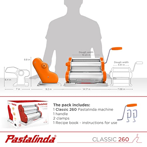 Classic 260 Pasta Maker Machine (Orange)