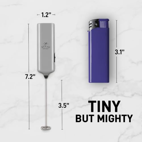 Mini & Mighty Milk Frother Wand (Blackened Silver / Mini Frother)