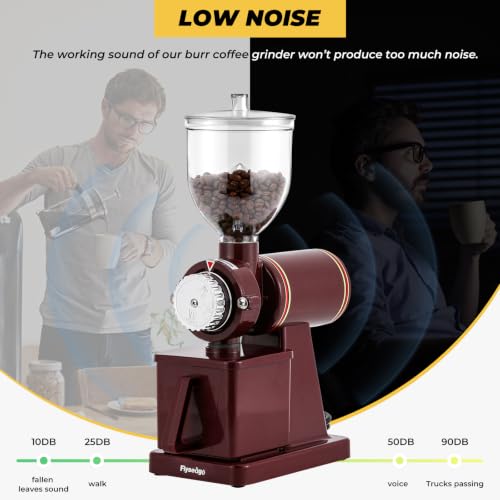 Electric Burr Coffee Grinder (Red)