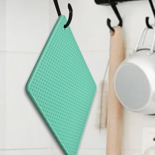 Silicone Square Trivets Mat (Mint Green)