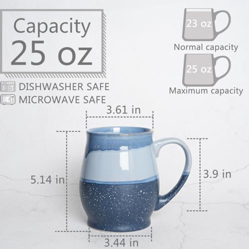 Extra Large Ceramic Coffee Mug (Blue)
