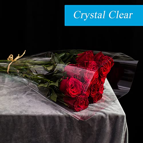 220 ft Clear Cellophane Wrap Roll (641.67 Sq Ft)