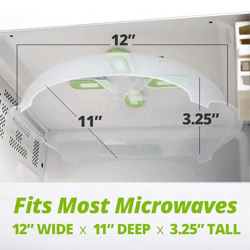 Magnetic Microwave Splatter Cover for Food (Green)