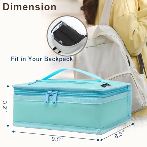 Small Insulated Lunch box Portable Soft Bag Mini Cooler Thermal Meal Tote Kit with Handle for Work & School