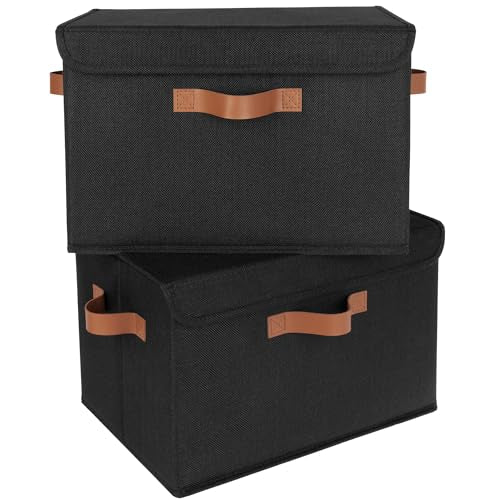 Memory Keepsake Storage Box (Black / Large-2 Pack)