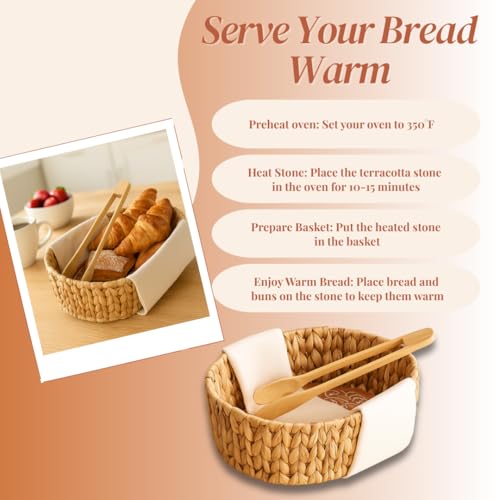 Bread Basket with Warmer & Tongs (Modern)