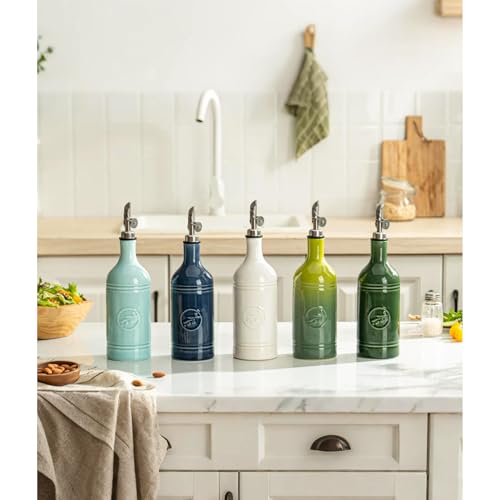 Olive Oil Dispenser Bottle with Spout (Jade Green)