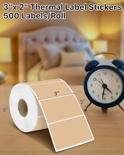 3" x 2" Thermal Labels (3"x2" / Brown)