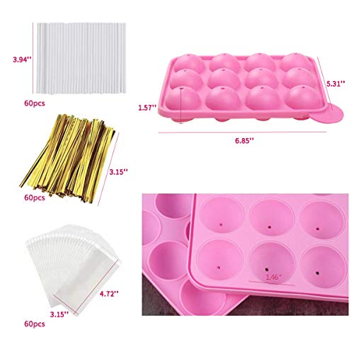 12 Capacity Silicone Lollipop Mold Set (12 Cavity Cake pop)
