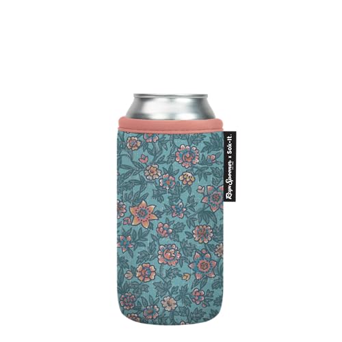 CanSok Sleeve for Beer & Soda Insulated Neoprene Cover (Reyn Spooner Wild Flowers / 16oz Can Sleeve)