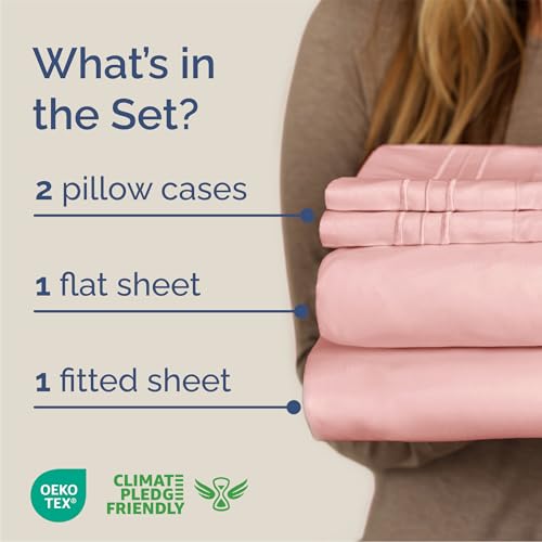 Queen Size 4 Piece Sheet Set (31 - Baby Pink / Queen)