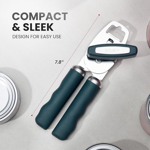Manual Can Opener Heavy Duty Patented Stainless Steel (Green / Comfy Grip)