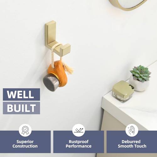 Brushed Gold Towel Hook (1 Pack / Brushed Gold)