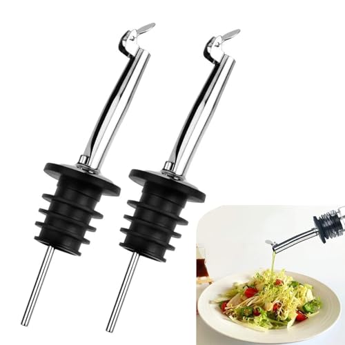 2 Pack Oil Spout with Flip Top (2 Pourers with Flip Top)