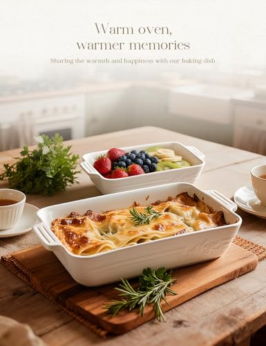 Ceramic Baking Dish Set (White)