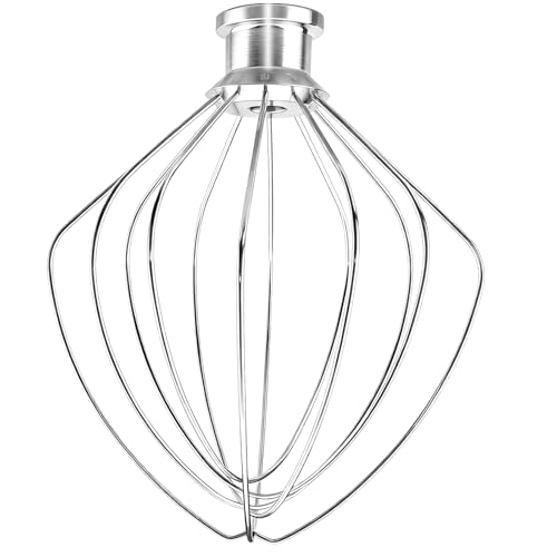 Stainless Steel Whisk Attachment for KitchenAid 5 (Fits Bowl-Lift Pro 5 Plus, Pro 600/6000, KSM55/60)