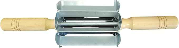 OCS Parts Stainless Steel Revolving Oblong Dough Cutter | 5-Inch Blade Professional Grade Heavy Duty Long John Dough Roller Cutter for Maple Bars and Cream Stick Donuts