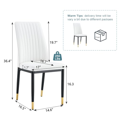 Modern Dining Chairs Set (B- White)