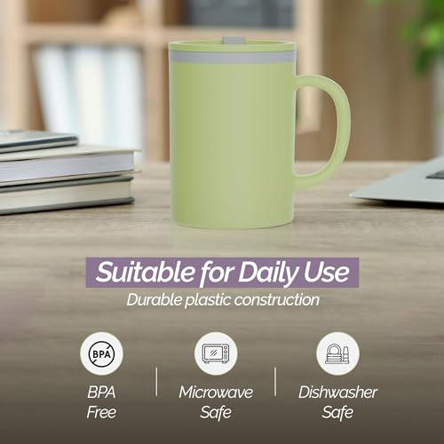 Iconic Desk Mug 16 Oz (Purple/Yellow)