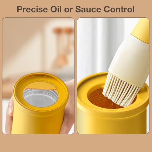 Oil Dispenser with Brush for Kitchen (04_Orange)
