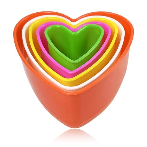 Cookie Biscuit Cutter Set (Heart Shaped, 5 Pack)