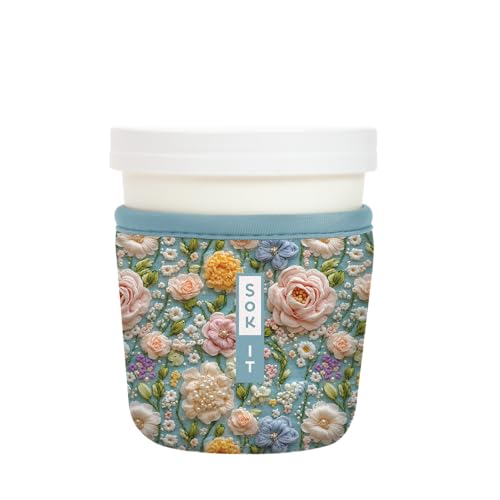 IceCreamSok Insulated Neoprene Cover (Garden of Pearls / Fits Tapered Pints)