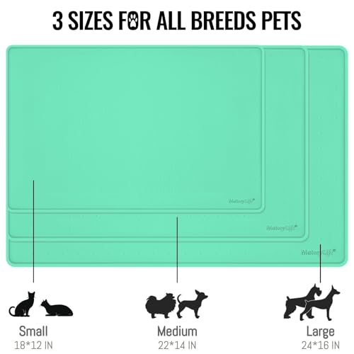 Dog & Cat Food Mat (Green / 24''×16'')