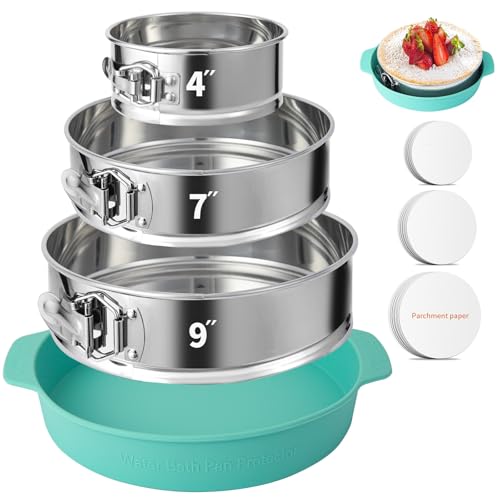 4-7-9 Inch Stainless Steel Springform Cheesecake Pan Set of 3 (3 Count)