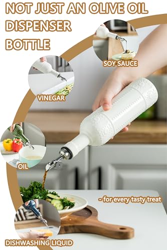 Olive Oil Dispenser Bottle with Spout (17 OZ - Point)