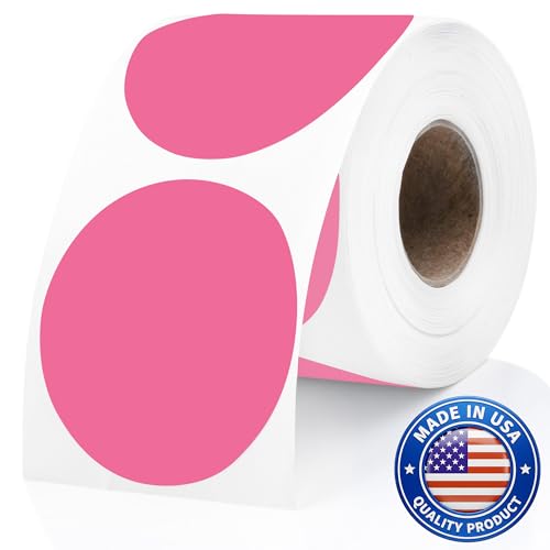 Bright Pink Thermal Labels (Bright Pink / 300 Stickers)