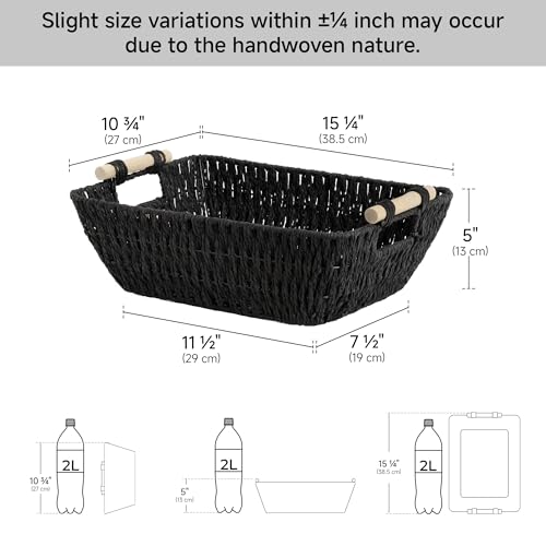 Wicker Baskets (Black / Medium)