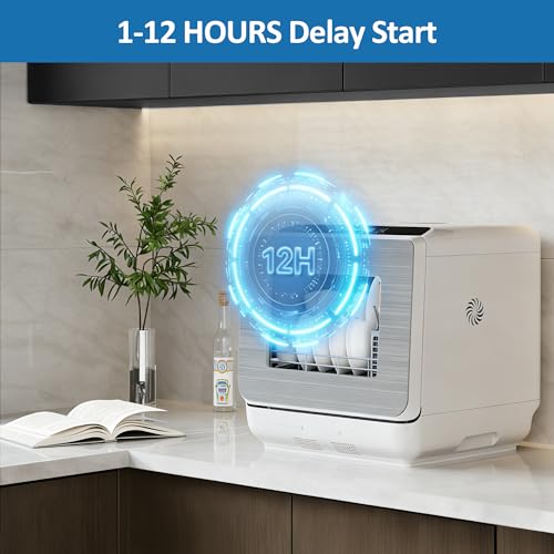 18" Compact Countertop Dishwasher with 6 Modes