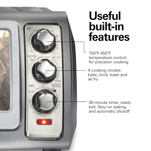 Easy Reach 6 Slice Countertop Air Fryer Toaster Oven Combo