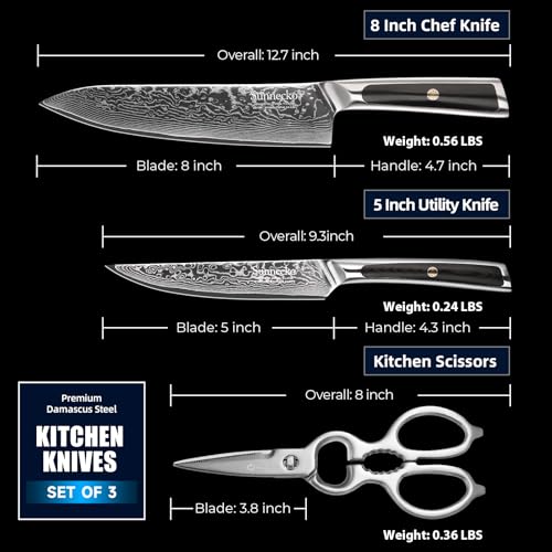 Kitchen Knife Set of 3 (Set of 3-8 Inch)
