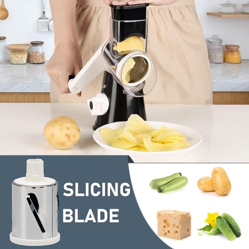 Rotary Cheese Grater Hand Crank Black