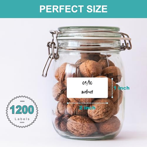 1200 Blank Removable Freezer Labels (1" x 2")