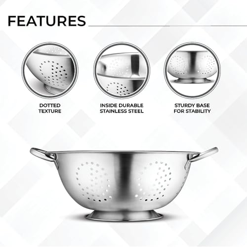 Set of 3 Stainless Steel Colanders (5 Count)