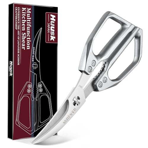 Kitchen Scissors for Food (Dark Silver)