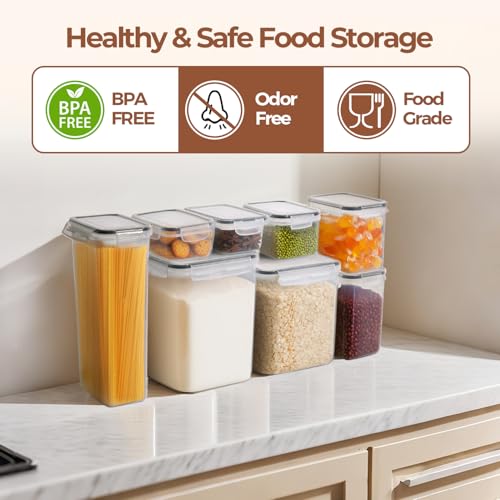 Airtight Food Storage Containers with Lids 7size 11Pack (7 Size-Rectangle)