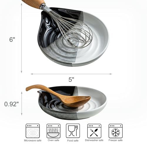 Large Ceramic Spoon Rest for Stove Top and Kitchen Counter