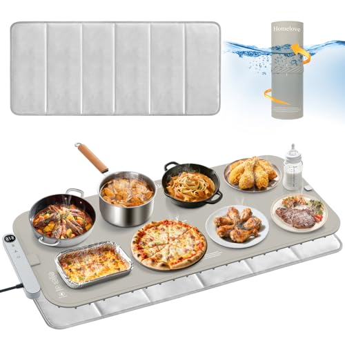 Warming Mat for Food (Khaki / XL: 35.8''×15.8'')
