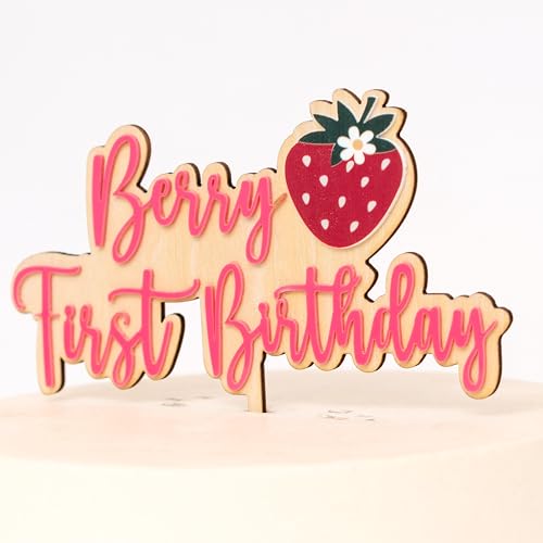 Berry First Birthday Cake Topper