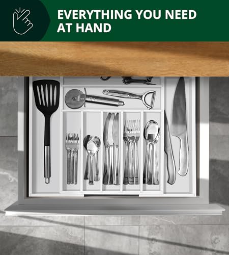 Luxury Bamboo Kitchen Drawer Organizer