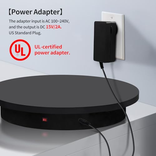 23.6In Remote Large Motorized electric turntable Rotating platform Photography Turntable Motorized lazy susan Base giratoria para for Photography