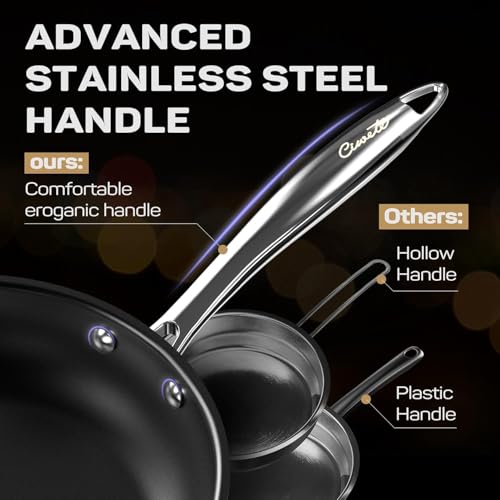 11 Piece Stainless Steel Pots and Pans Set Non Stick (Nonstick 11 PC)