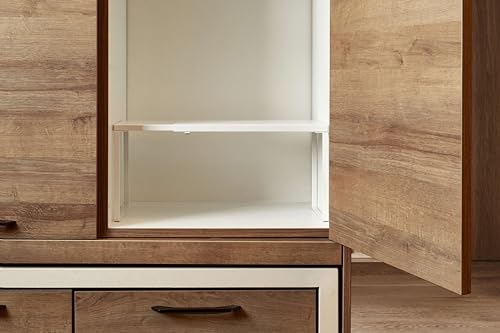 Expandable Cabinet Shelf (White / 8.26’’D * 14.56-24.6’’W * 8.46’’H)